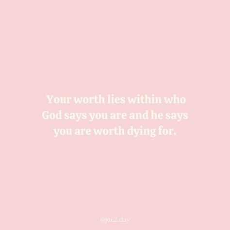 You are worthy, period. 💕 It doesn’t matter what anyone said, it doesn’t matter how you feel, your worth is a fact. If you struggle to believe that remember that someone found you so worthy that they died for you, and his name is Jesus. ✝️ #joi2day #selfworth #selflove #motivation #jesuslovesyou #spreadjoy #affirmations #biblequotes #christiancommunity #christianpost #dailyinspiration #explorepage Self Worth Scripture, Your Worth Quotes, Selflove Motivation, Christian Post, Worth Quotes, Found You, You Are Worthy, Self Worth, Jesus Loves You