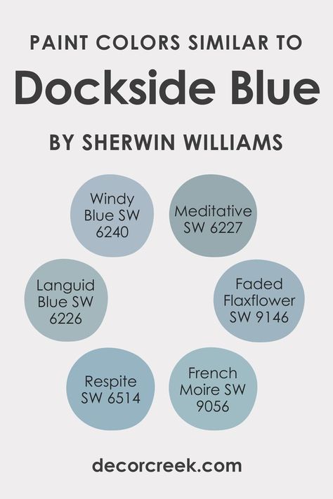 Colors Similar to Dockside Blue SW 7601 by Sherwin-Williams Sw Windy Blue Bedroom, Sw Faded Flaxflower, Dockside Blue Sherwin Williams, Dockside Blue, French Blue Paint, Zyla Colors, Blue Wall Colors, Girl Bed, Light Sea Green