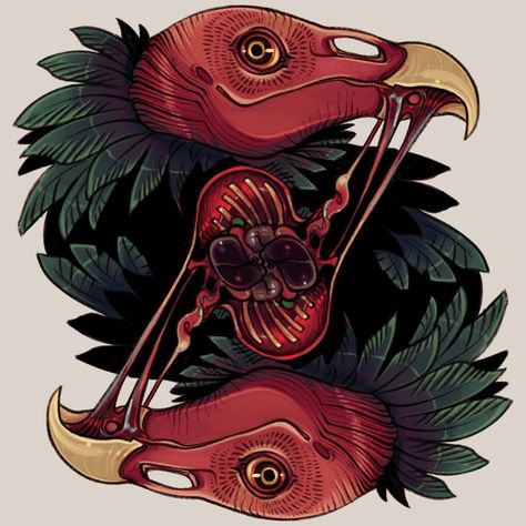 My commission from Deadwoodross Turkey Vulture Tattoo, Vulture Aesthetic, Vulture Tattoo, Turkey Vulture, Tag Art, Animal Art, Tattoo Ideas, Birds, Tattoos