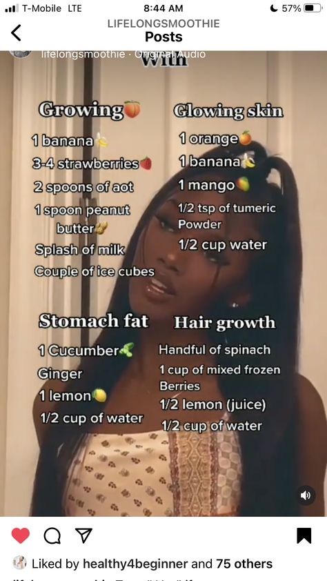 Hair Growth Juice Recipes, Hair Growth Smoothie Recipes, Protien Smoothies Recipes, Growing Long Natural Hair, Healthy Juicing, Help Hair Growth, Hair Growth Foods, Friend Quiz, Clear Glowing Skin