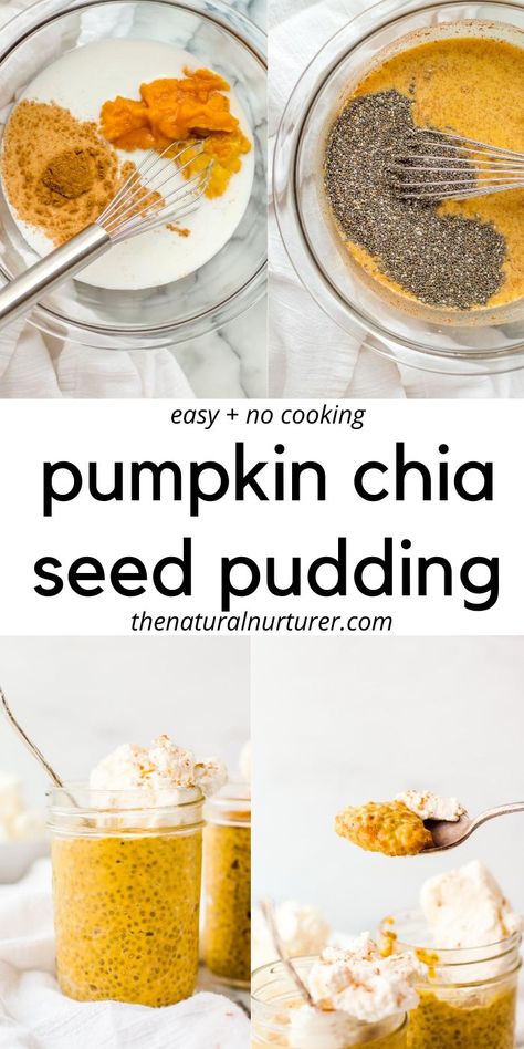 Pumpkin Chia Seed Pudding, Healthy Fall Desserts, Chia Pudding Recipes Healthy, Chia Seed Pudding Recipe, Pudding Chia, Chia Recipe, Cooking Pumpkin, Chia Seed Recipes, Simple Dessert