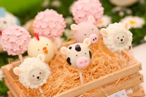 Anders Ruff Custom Designs, LLC: A Gorgeous Pastel Farm Party Animal Cake Pops, Barnyard Cake, Barnyard Birthday Party, Farm Animal Party, Farm Animals Birthday Party, Farm Cake, Friends Cake, Second Birthday Ideas, Cowgirl Birthday Party