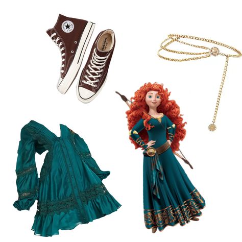 Disney Bounding Merida, Brave Inspired Outfits, Merida Disneybound, Outfit Core, Ideas Disfraz, Merida Costume, Merida Cosplay, Merida Disney, Halloween Costumes For Teens Girls