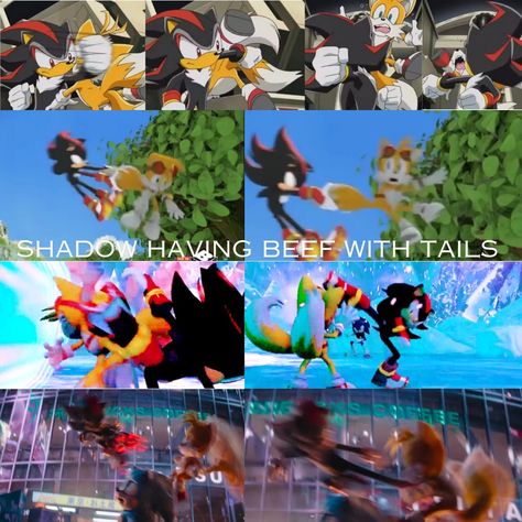 Shadow really hates tails why he has beef with an 8 year old child lol 🤣 what do you think? Tails X Shadow, Shadow And Tails, Sonic Movie Tails, Tails Funny Sonic, Sonic Shadow Memes Funny, Sonic Heroes, Sonic And Shadow, Shadow The Hedgehog, Videos Funny