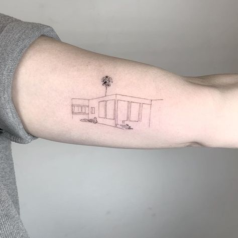 Grandma’s house . . #lineart #linetattoo #lineworktattoo #linework #lineworkart #lineworkers #fineline #finelinetattoo #finelinetattoos… | Instagram Fine Line House Tattoo, Hen Tattoo, House Tattoo, Fineliner Art, Single Needle Tattoo, Line Work Tattoo, Home Tattoo, November 17, Fine Line Tattoos