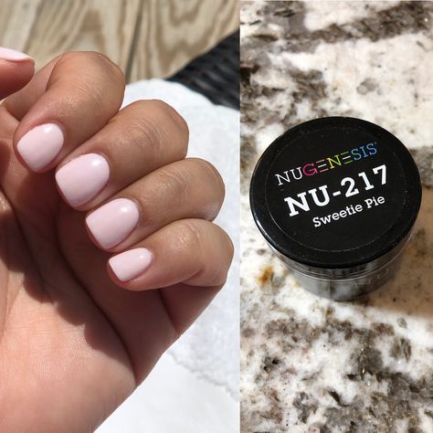 Nugensis dipping powder Sweetie Pie 217 (the same as Hello Kitty - Let’s Be Friends) Nugenesis Dipping Powder Colors Pink, Dip Powder Nails Nugenesis, Nugenesis Nails Colors, Nugenesis Dipping Powder Colors, Nail Dip Powder Colors, Sns Powder, Dip Colors, Nail Dipping Powder Colors, Manicure Shellac