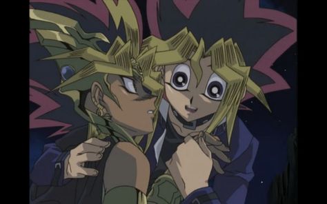 Yugi and Atem from Yu-Gi-Oh. Yugioh Characters, Yugi And Atem, Pharaoh Atem, Yu Gi Oh, Zelda Characters, Anime, Fictional Characters, Art