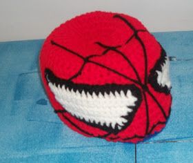 MelodyCrochet: The Making of Spiderman (Crochet Hat) Spiderman Crochet, Spiderman Hat, Children Projects, Crochet Character Hats, Crochet Kids Hats, Crochet Hat Patterns, Crochet Beanies, Crochet Knit Hat, Crochet Hat Free