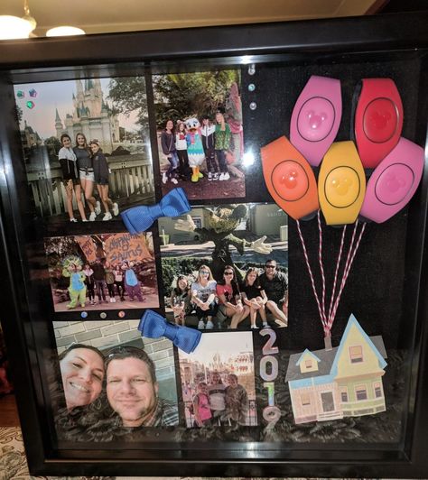 Disney Vacation Shadow Box Ideas, Disney Bands Display, Disney World Shadow Box Ideas, Disney Trip Shadow Box Ideas, Disney Cruise Shadow Box Ideas, Disney Shadow Box Ideas Diy, Disney Shadow Box Ideas, Disney Shadow Box, Disney Decorations