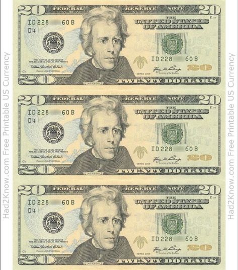 Dollar Bill Template, Fake Money Printable, Printable Play Money, Pound Money, Twenty Dollar Bill, Banknotes Money, Money Template, Dollar Banknote, Money Printables