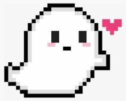 Cute 8 Bit Pixel Art, Cute Ghost Pixel Art, Cute Pixel Png, Transparent Pixel Art, Pixel Art Ghost, Ghost Pixel Art, Pixel Ghost, Halloween Pixel Art, Gem Painting