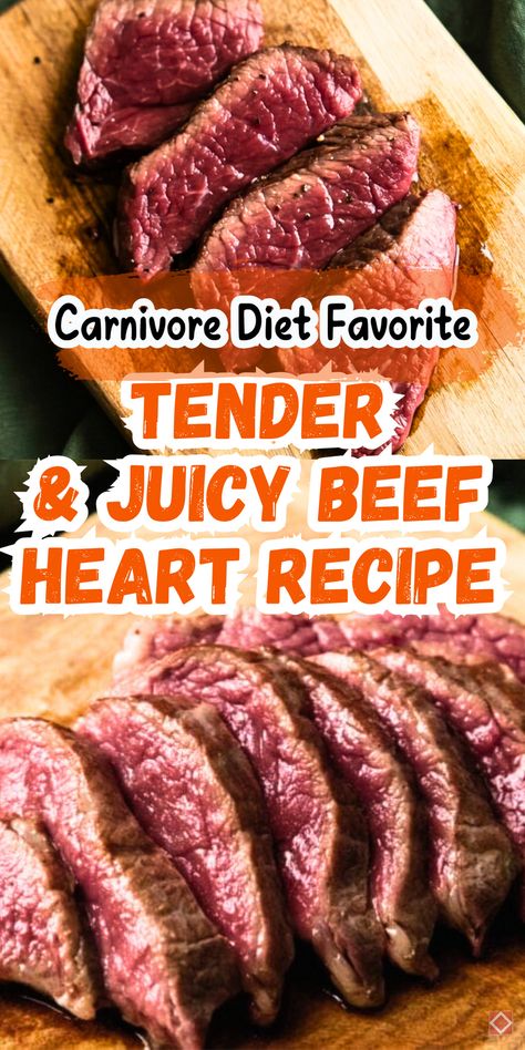 Savor the bold taste of this perfectly cooked beef heart recipe! Juicy and tender, it’s a nutrient-dense option for anyone on the carnivore diet. Easy to prepare and rich in flavor, this dish is a great way to enjoy organ meats. Save this pin for a unique carnivore dinner idea! Carnivore Breakfast Ideas, Carnivore Dinner, Beef Heart Recipe, Caveman Diet Recipes, Beef Heart, Organ Meats, The Carnivore Diet, Crispy Chicken Thighs, How To Cook Liver