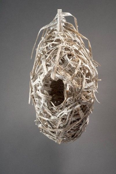 Justin Gaffrey, Nest Art, Paper Art Sculpture, Fiber Sculpture, Paper Sculptures, Paper Mache Art, Book Sculpture, Beautiful Paper, Paper Clay