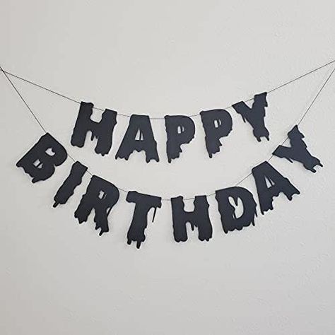 Pig Birthday Party Decorations, Ninja Party Decorations, Happy Birthday Will, Happy Birthday Halloween, Toy Story Cupcakes, Spooky Birthday, Black Party Decorations, Cat Themed Parties, Happy Halloween Banner