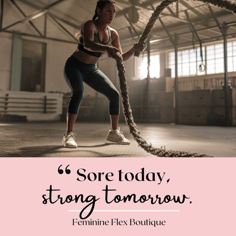 Feeling motivated to push yourself to your limits? Remember, those sore muscles today are a sign of strength to come. Keep going! 💪 #FeminineFlexBoutique #WomenFitness #FemaleEmpowerment #FitnessCommunity #BodyPositive Push Yourself, Sore Muscles, A Sign, Keep Going, Body Positivity, Women Empowerment, Muscles, Boutique, Feelings