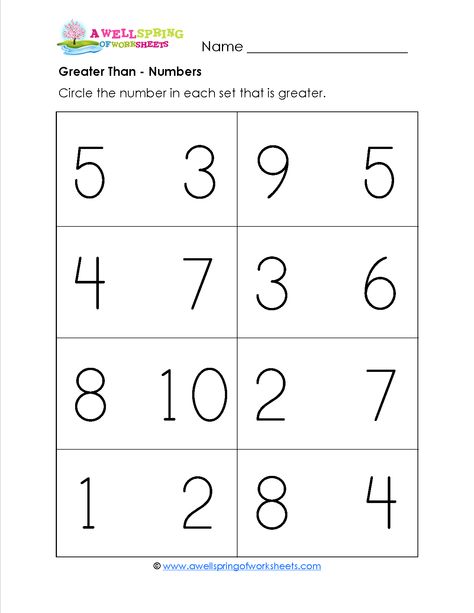 Greater Than and Less Than: In these worksheets kids circle the number in each… Circle The Greater Number Worksheet, Maths Worksheet For Senior Kg, Greater Number Worksheet, Ukg Worksheet, Holiday Math Worksheets, Counting Worksheets For Kindergarten, Kindergarten Word Families, Beginning Of Kindergarten, Math Sheets