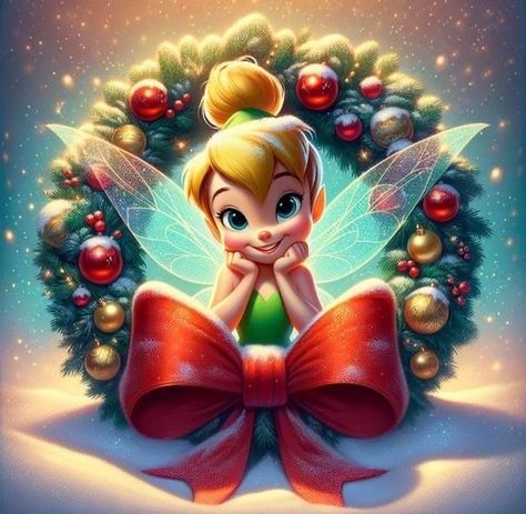 Tinkerbell Wallpaper, Tinkerbell Pictures, Tinkerbell And Friends, Tinkerbell Fairies, Christmas Diamonds, Fairy Pictures, Disney Images, Cute Christmas Wallpaper, Lovely Flowers Wallpaper