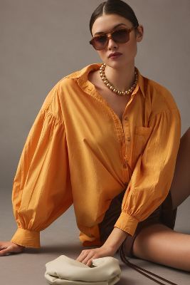 Baggy Shirt Outfit, Oversized Poplin Shirt, Baggy Shirt, Blouse Man, Oversized Sleeves, Oversize Sleeves, Clothes Aesthetic, Oversized Blouse, Summer Blouses