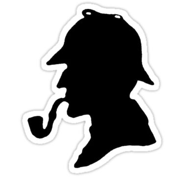 Sherlock Holmes Stickers, Sherlock Stickers, Beast Silhouette, Beauty And The Beast Silhouette, Silhouette Stickers, Scream Meme, Woman Sticker, Sherlock Quotes, Colored Hair Tips