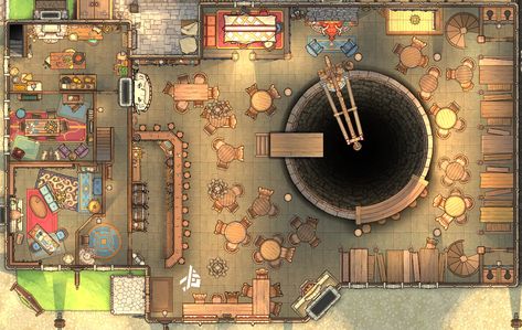 Yawning Portal Map, Waterdeep Map, The Yawning Portal, Time Games, Dungeon Maps, Game Master, Home Brewing, Dungeons And Dragons, Portal