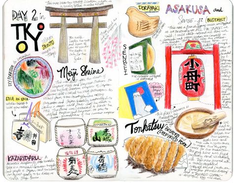 Japan Travel Scrapbook, Japan Travel Journal Ideas, Japan Journal Ideas, Japan Scrapbook Ideas, Japan Travel Journal, Japan Scrapbook, Japanese Scrapbook, Journal Book Design, Bullet Journal Japan