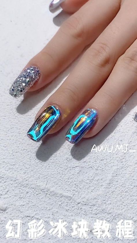 Pin on Trendy nails designs Classy Elegant Nails, Nail Cat Eye, Ice Nails, Design Gel Nails, Nail Cat, Nails Korean, Nails With Design, Eye Nail Art, Art Deco Nails