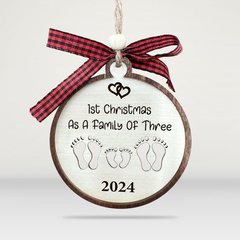 PRICES MAY VARY. Cherished Family Keepsake: Celebrate your family's newest addition with this beautiful ornament, marking your first Christmas as a family of three and creating a lasting memory of this special milestone. Suitable for baby's first christmas ornament 2024, baby first christmas ornament 2024, babies first christmas ornament 2024, baby's first christmas, baby 1st christmas ornament 2024 High-Quality Craftsmanship: Made from premium materials, this ornament is designed to withstand t Christmas Ornaments First Christmas, Diy First Christmas Ornament Baby, Clay Baby Ornaments, Diy Baby First Christmas Ornament, Diy Baby’s First Christmas Ornament, Baby First Christmas Gifts, Newborn First Christmas, Dad To Be Gifts, Baby Girl First Christmas