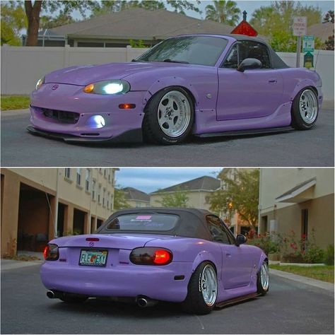 Miata Aesthetic, Miata Car, Car Deco, Purple Car, Best Jdm Cars, Mazda Mx5 Miata, Car Goals, Street Racing Cars, Car Mods