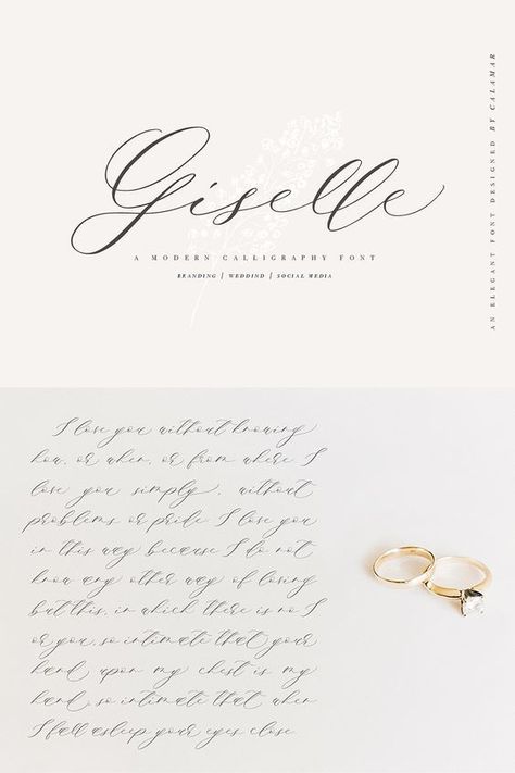 Giselle Script font Fonts Wedding, Event Stationery, Free Calligraphy Fonts, Handwriting Alphabet, Modern Calligraphy Fonts, Modern Script Font, Elegant Calligraphy, Font Inspiration, Brand Fonts