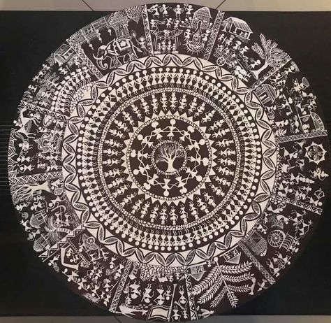 Pin by Anu on Art | Tribal art drawings, Indian art paintings, Folk art painting Warli Paintings, Worli Painting, Warli Painting, Indian Traditional Paintings, Pichwai Painting, Art Deco Paintings, Warli Art, Clock Painting, Pichwai Paintings