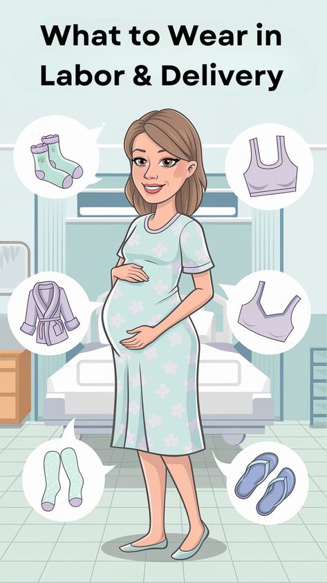 Choosing what to wear during labor and delivery can feel overwhelming for many expectant moms. Learn how to select the perfect birthing gown or labor outfit for mom to stay comfortable and confident during this special time. Save this pin for later and get tips that will help you prepare for your big day! Labor Outfit Delivery, Labor Outfit, Birth Photography Hospital, Birthing Gown, Birth Plan Template, Prenatal Classes, Hospital Birth, Mommy Outfits, Hospital Stay