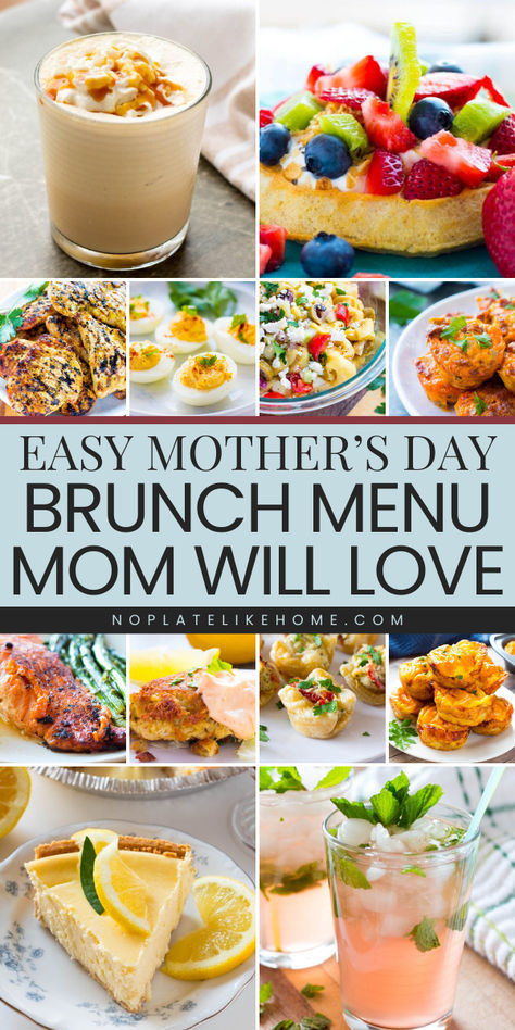 Looking for Mother's Day brunch ideas? This Easy Mother’s Day Brunch Menu are simple brunch recipe you can impress mom! These 16 recipes will surely make Mom special on her day. Save this pin for later! Southern Brunch, Mothers Day Meals, Mother's Day Brunch Menu, Simple Brunch, Homesteading Life, Brunch Celebration, Best Brunch Recipes, Brunch Desserts, Easy Brunch Recipes