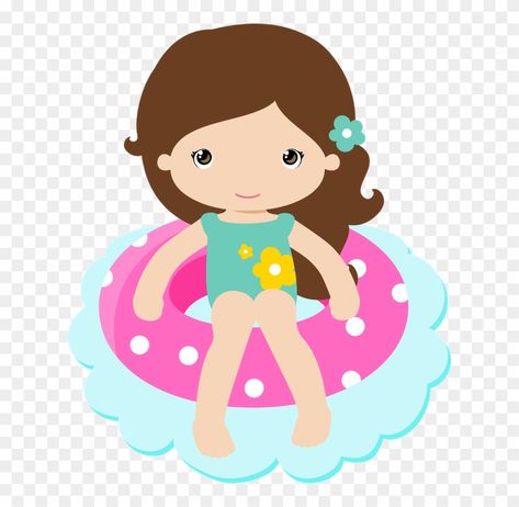 Pool Party Clipart, Swimming Pool Party, Party Swimming Pool, Birthday Cartoon, Party Clipart, Art Birthday, Party Girl, Free Sign, Color Help