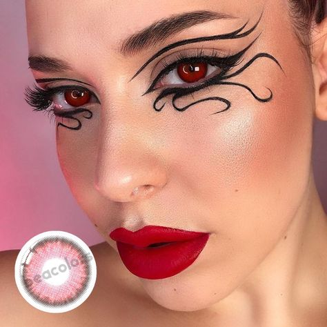 Red Eyes Contacts, Bats Tattoo, Red Contacts Lenses, Color Contacts For Halloween, Rare Eye Colors, Cool Contacts, Red Contacts, Rare Eyes, Change Your Eye Color