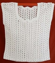 FELIZARTES: Muito fácil de fazer - achada Gilet Crochet, Crochet Ladies Tops, Easy Crochet Projects, Summer Blanket, Crochet Summer Tops, Beginner Crochet Projects, Trendy Crochet, Crochet Summer, Crochet Shirt