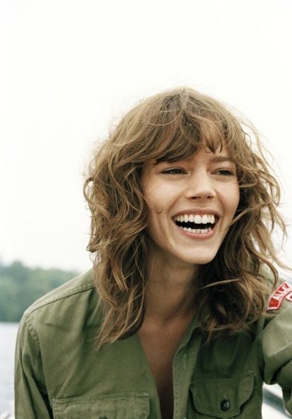 I could never pull any of these off, but I really like these ideas!                                                                                                                                                                                 More Wavy Bangs, Freja Beha Erichsen, Curly Bangs, Haircuts For Curly Hair, Curly Hair With Bangs, Shag Haircut, Hair Envy, Grunge Hair, Bang Bang