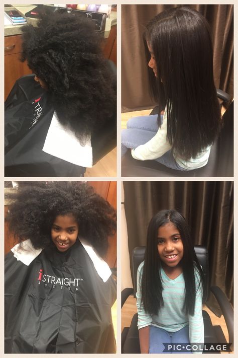 Before and after Japanese hair straightening. Beautiful transformation by Belle's Salon. Japanese Hair Straightening Black Hair, Japanese Straightening, Belle Hair, Japanese Hair Straightening, Trendy Braids, Perm Hair Styles, Different Types Of Curls, Perm Hair, Japanese Hair