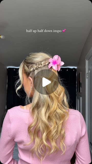 Christina Peart on Instagram: "rapunzel inspired half up half down 💕🌸

💫

#halfuphalfdownhairstyle #hairinspo #hairstyletutorial #flowerclawclip" Cute Hairstyles For Halloween, Rapunzel Hairstyle, Easy Work Hairstyles, Half Up Half Down Hairstyle, Down Hairstyle, Rapunzel Hair, Easy Work, Work Hairstyles, Half Up Half Down