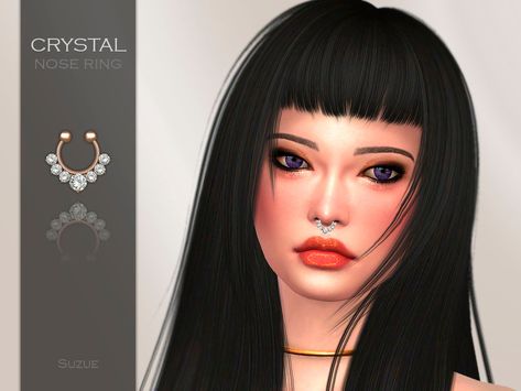 Pirsing Face, Elder Ring, Sims 4 Cc Hair, Sims 4 Piercings, Sims 4 Cc Kids Clothing, Smiley Piercing, Sims 4 Game Mods, Nose Earrings, Free Sims