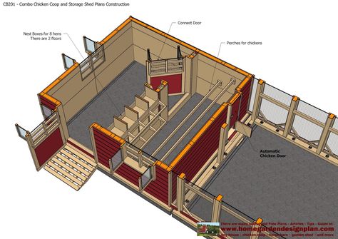 CB201 - Combo Plans - Chicken Coop Plans Construction + Garden Sheds Plans - Storage Sheds Plans Construction CB201 - Combo Plans ... Chicken Coop Blueprints, Cheap Chicken Coops, Portable Chicken Coop, Storage Buildings, Shed Construction, Shed Organization, Coop Design, Chicken Coop Designs, Coop Plans