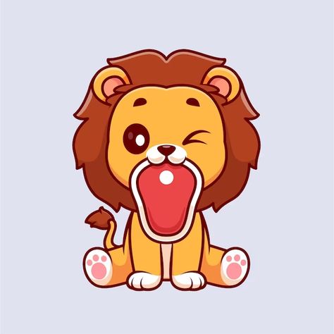 Catalyststuff | Freepik Meat Cartoon, Animal Food, Food Icon, Lion Images, Vector Icons Illustration, Cute Lion, Designer Logo, Chibi Characters, Cute Patterns Wallpaper