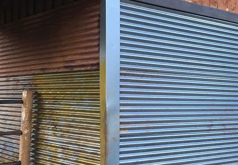 How To Make Corrugated Metal Look Old, How To Age Corrugated Metal, Aging Corrugated Metal, How To Patina Galvanized Metal, How To Rust Galvanized Metal Quickly, How To Age Tin, How To Age Galvanized Metal, Painting On Corrugated Metal, How To Age Metal