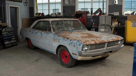 Rust Valley Restorers Turns Junkyard Cars Into Daily Drivers Junkyard Cars, Cold Deserts, Abandoned Vehicles, Northeast Region, Shop Doors, Crate Engines, Engine Swap, Dodge Dart, Abandoned Cars