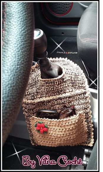 Crochet Organizer, Crochet Toys Free, Crochet Car, Cute Car Accessories, Fun Crochet Projects, Crochet Diy, Diy Crochet Projects, Car Safety, Crochet Home