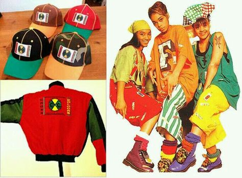 Criss Cross Colours were big in the early to mid 90's, so was the GQ style. Both were about bright & baggy clothes.  G;) Lord Finesse, Hip Hop Wear, History Of Hip Hop, Orange Jeans, 90s Hip Hop Fashion, 80s And 90s Fashion, Hip Clothes, 90s Hip Hop, Hip Hop Culture