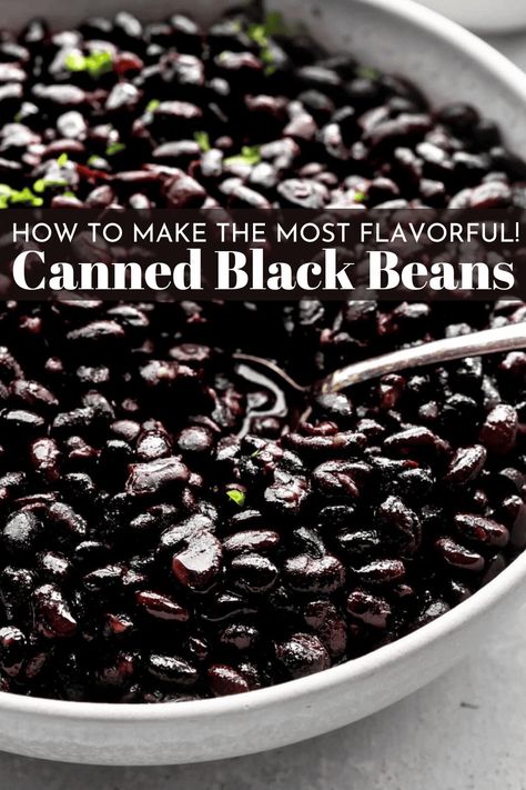 Learn how to cook canned black beans with this quick seasoned black beans recipe. It’s an easy skillet recipe that’s delicious and fuss-free! Seasoned Black Beans Recipe, Black Bean Recipes Easy, Instant Pot Black Beans, Seasoned Black Beans, Black Beans Recipe, Easy Skillet Meals, Black Bean Recipes, Protein Bowls, Easy Skillet