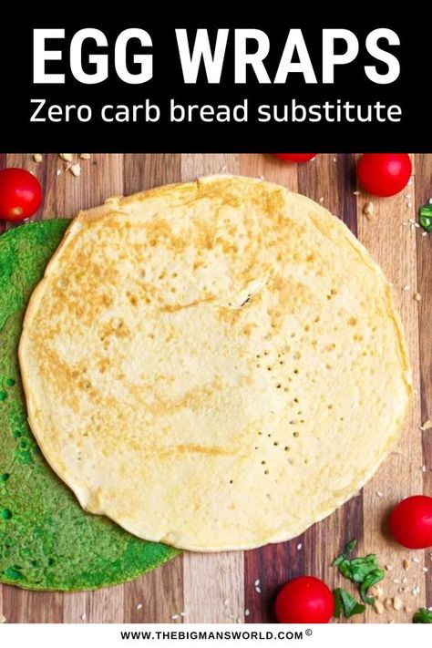 Homemade Egg Wraps, Zero Carb Breakfast, Breakfast Proteins, Healthy Tortilla Wraps, Eggs Dishes, Carnivore Lifestyle, Egg Wraps, Keto Savory, Egg Whites Wrap