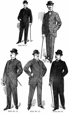 1890 mens fahion - Google Search Oberon Costume, 1890s Fashion Male, Carousel Inspiration, Victorian Mens Fashion, Victorian Mens Clothing, Sack Suit, Gentlemen Fashion, London Mens Fashion, Hedda Gabler