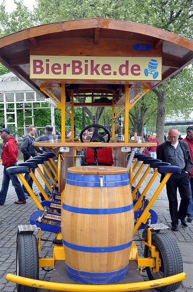 Why don't we see this cruising down teh boardwalk here in Jersey?   Cologne (Germany), and the Beer Bike this is so much fun to do, we had a blast!  - find great German products @ www.germanfoodusa.com Kombi Food Truck, Chocolate Museum, Germany Beer, Beer Bike, Rhine River Cruise, Germany City, Places Worth Visiting, Combi Volkswagen, German Heritage