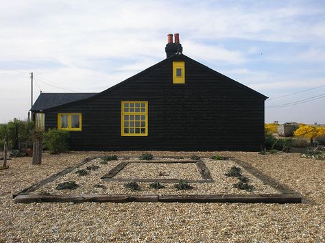 Prospect Cottage, Dungeness Derek Jarman, English Film, Photographer Life, John Donne, Famous Gardens, Paint Companies, Random House, Flat Roof, House Architecture Design